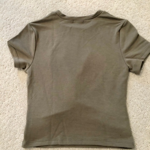 Green Cropped T- Shirt - Picture 2 of 2